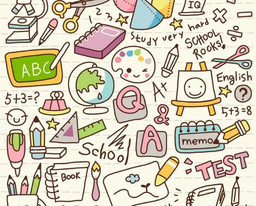 Back to school essentials cover photo collage