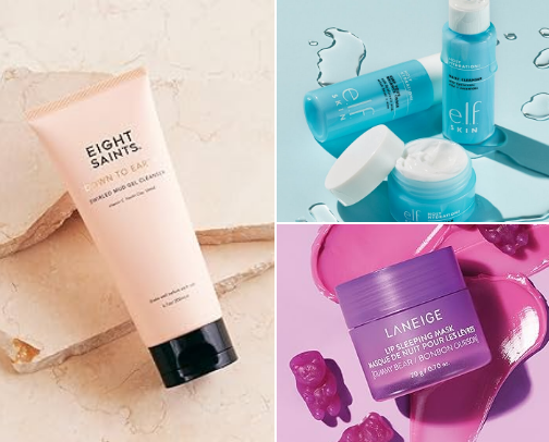 products i trust for hydrated & glowing skin! cover photo collage