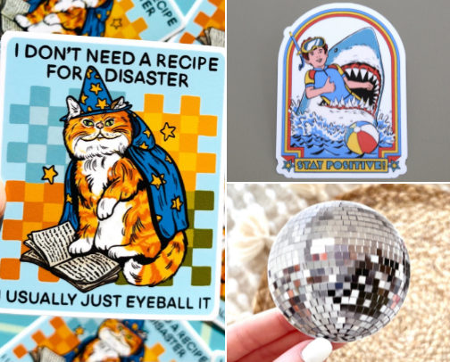 Stickers...Because Why Not? cover photo collage