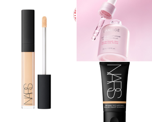 everyday glowy makeup routine essentials cover photo collage