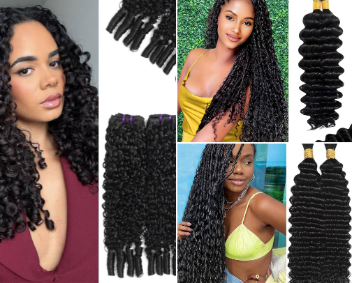Curly Human Hair Bundles cover photo collage