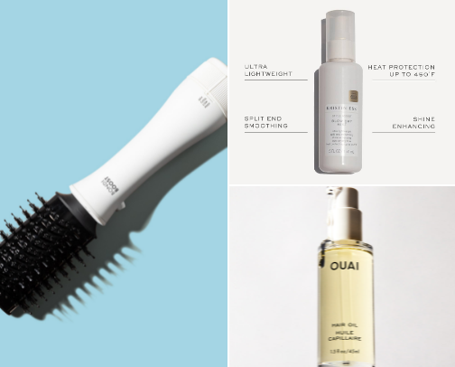 my perfect blowout routine💇🏽‍♀️ cover photo collage
