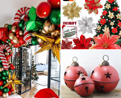Christmas decor cover photo collage