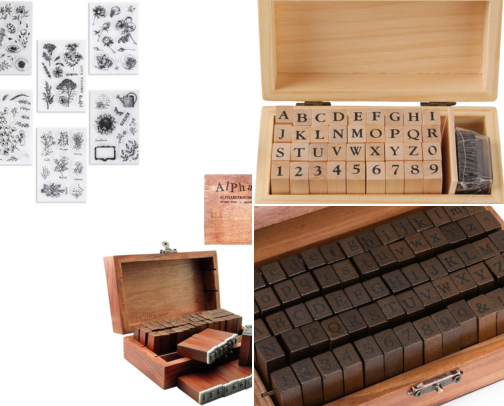 Save & Read,UCEC 70 Pcs Alphabet Stamps for Clay,"Rubber Letter Stamps for Crafting, Wooden Letter Number and Symbol Stamp Set for Scrapbooking Supplies, DIY Craft, Card Making for Creative Crafters" cover photo collage