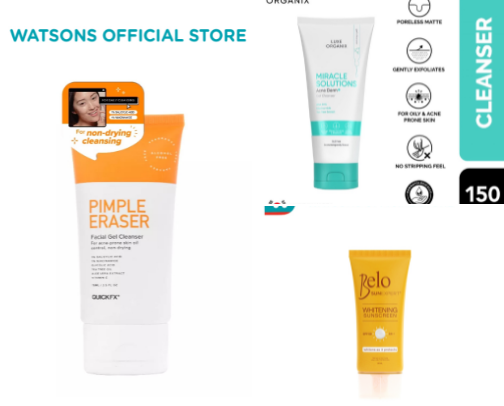 Skin care and Make ups cover photo collage