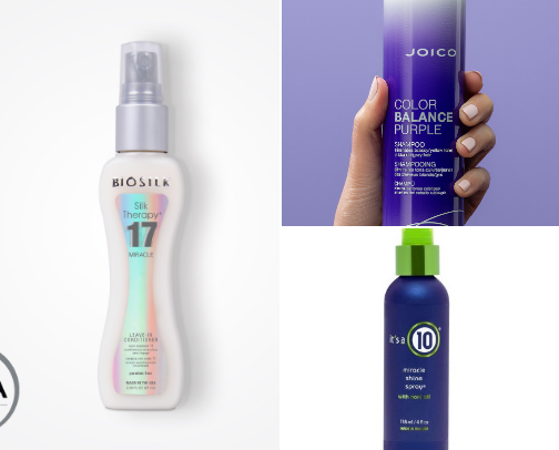 hair care products cover photo collage