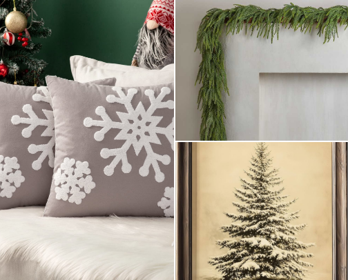Simple Christmas decor cover photo collage