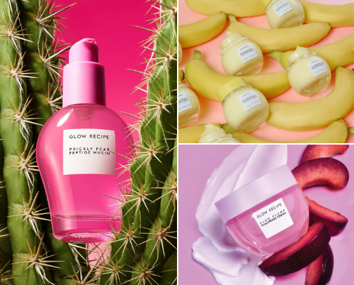 Glow recipe fruit skincare 🫐🧴 cover photo collage