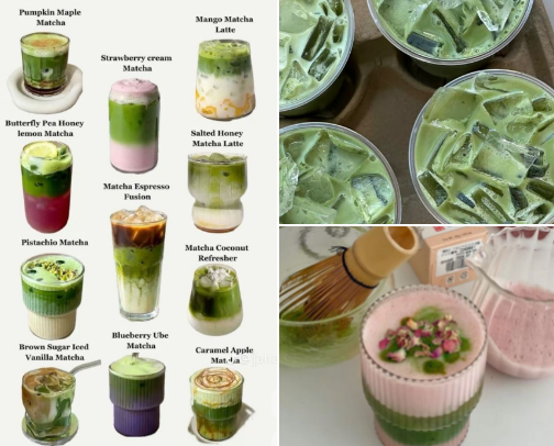 Matcha Lover 🍵 cover photo collage