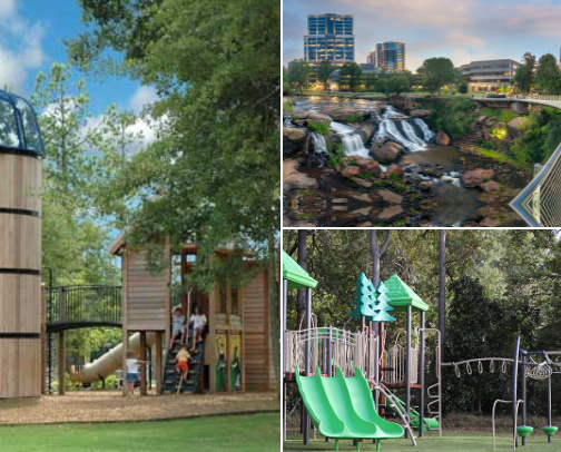 Parks in Greenville cover photo collage