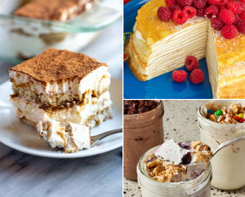 No-Bake Bliss: Desserts Made Simple cover photo collage