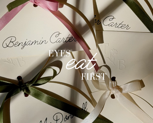 The Gallery: Our Wedding Menu cover photo collage