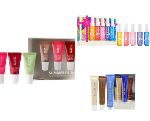 Beauty bundles to break apart for gifts! Perfect for bachelorettes, stocking stuffers, or bridesmaid gifts cover photo collage