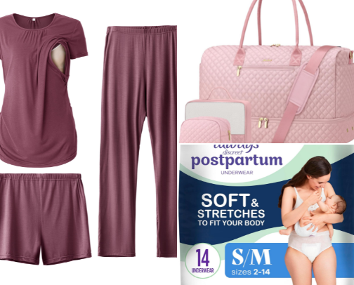 Hospital Bag Essentials For Moms To Be cover photo collage