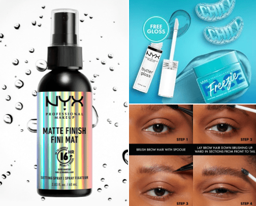 NYX profesional makeup cover photo collage