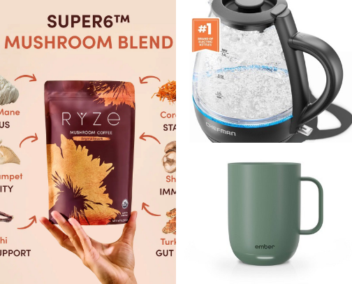 Coffee Essentials for Busy Workdays cover photo collage