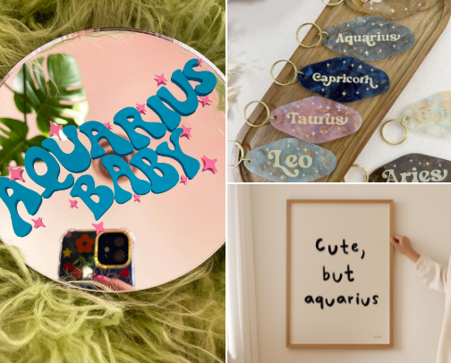 🎁  Aquarius GIFT Ideas  ♒✨ cover photo collage