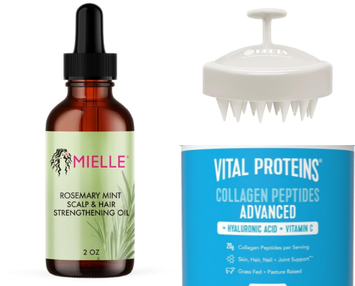 Hair growth essentials cover photo collage