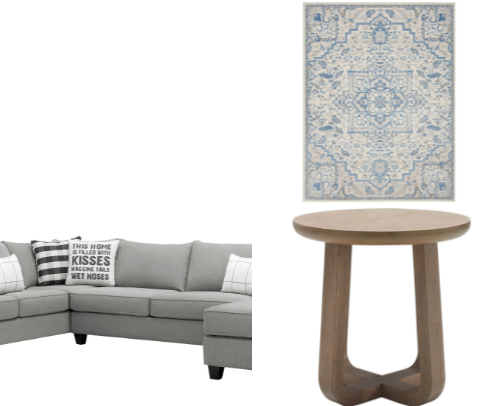 Living Room Makeover cover photo collage