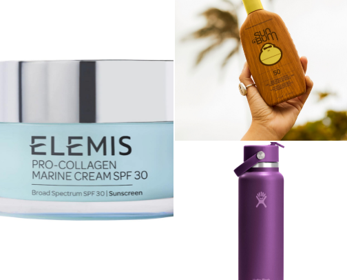 beach day essentials cover photo collage
