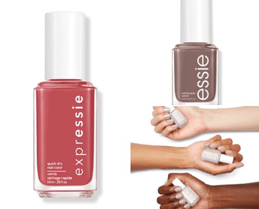my fav nail polish colors from essie🤍 cover photo collage