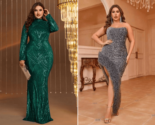 Curves & Elegance: Your Favorite Plus-Size Stunner for the Sparkling Holiday Soirees! cover photo collage
