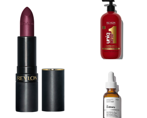 Skincare products cover photo collage
