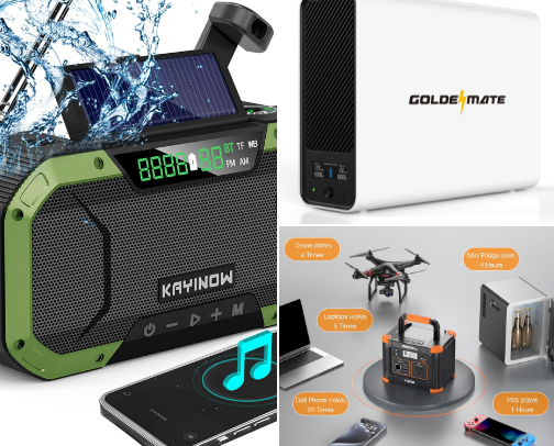 Emergency Power, Camping and Outdoor recs. cover photo collage