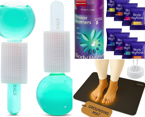 Stress Relief & Relaxation Products for Anxiety, Calm, & Peace cover photo collage