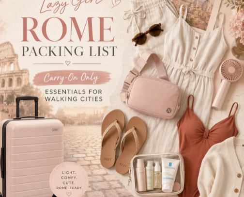 Lazy Girl goes to Rome cover photo collage