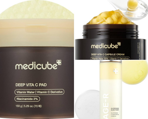 Weekly Winter skincare products cover photo collage