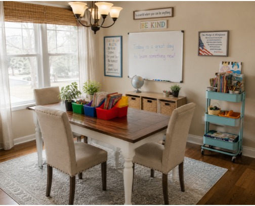 What you'll find in my homeschool room of 5! cover photo collage