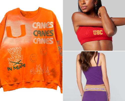 COOL GIRL GAMEDAY COLLEGE CLOTHES cover photo collage