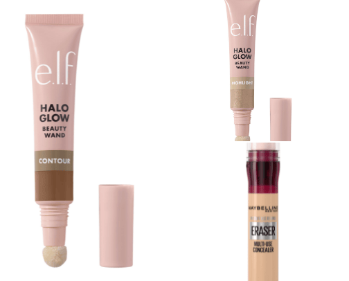 Drugstore makeup cover photo collage