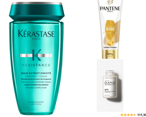 Haircare products cover photo collage