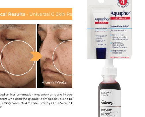 Skincare cover photo collage