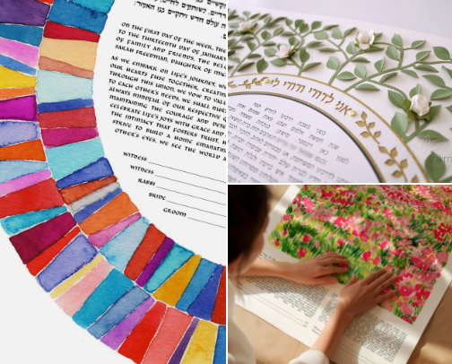 Ketubah Options cover photo collage