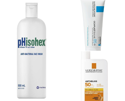 my go to skincare routine to limit breakouts 🧴 cover photo collage