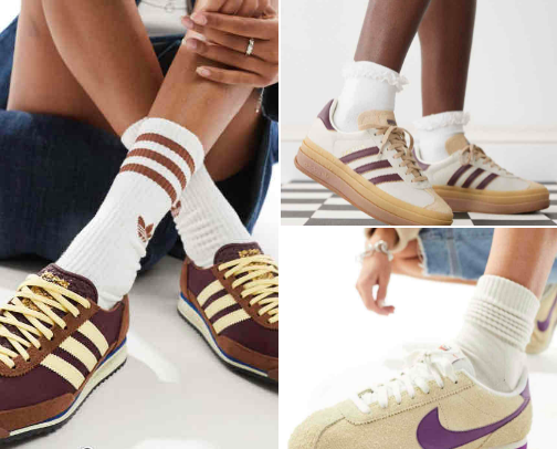 Trendy sneakers cover photo collage