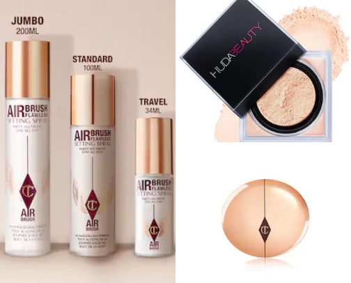 Setting powder cover photo collage