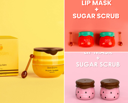 Bee Balm Lip Care- The last lip balm you'll ever need. Inspired by nature. 🍓🍯🍉 cover photo collage