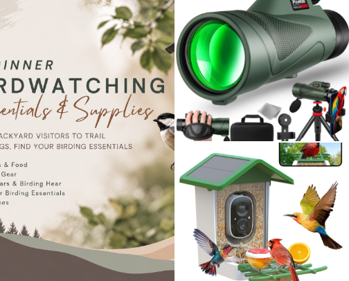 Beginner Birdwatching Essentials cover photo collage