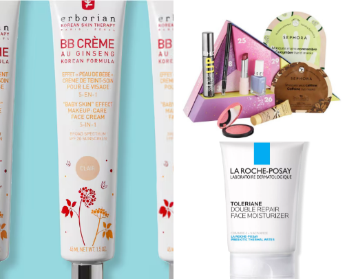 Beauty products cover photo collage