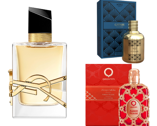 My favorite perfumes woman and men cover photo collage