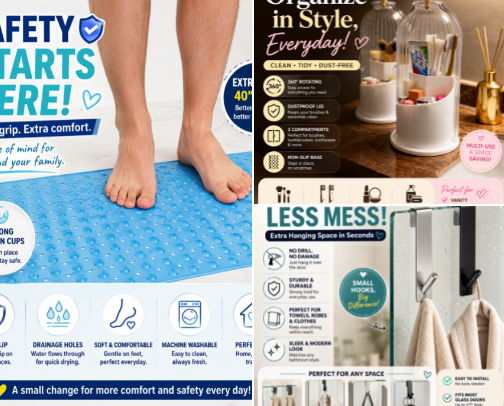 🫧 Bathroom Smarter, Stress Less 🧼 cover photo collage