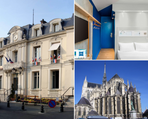 Hotel inspiration for a relaxed getaway, Cathedral Walks, Canals, Gardens & Easygoing Stays Amiens, France cover photo collage