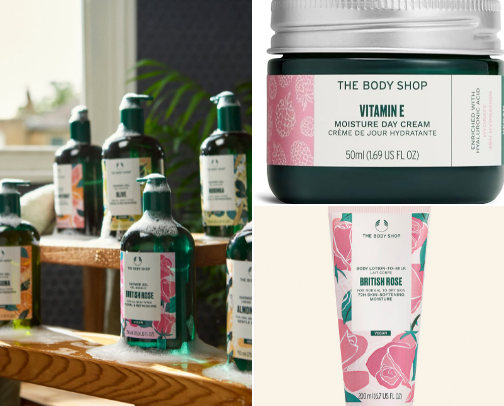 The Body Shop cover photo collage