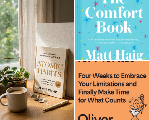Aesthetic Books & Reads for Mindful Living cover photo collage
