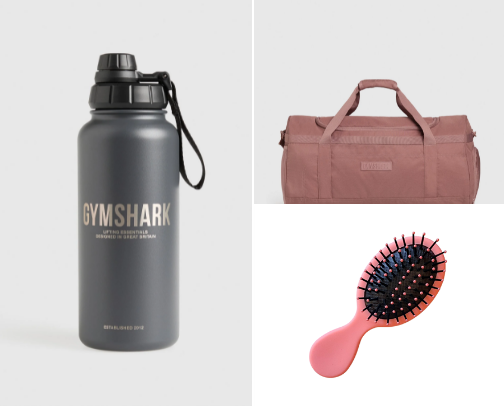 Gym essentials🏋🏻‍♀️ cover photo collage