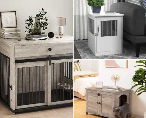 Trendy Pet Essentials: Furniture, Toys & Wellness cover photo collage